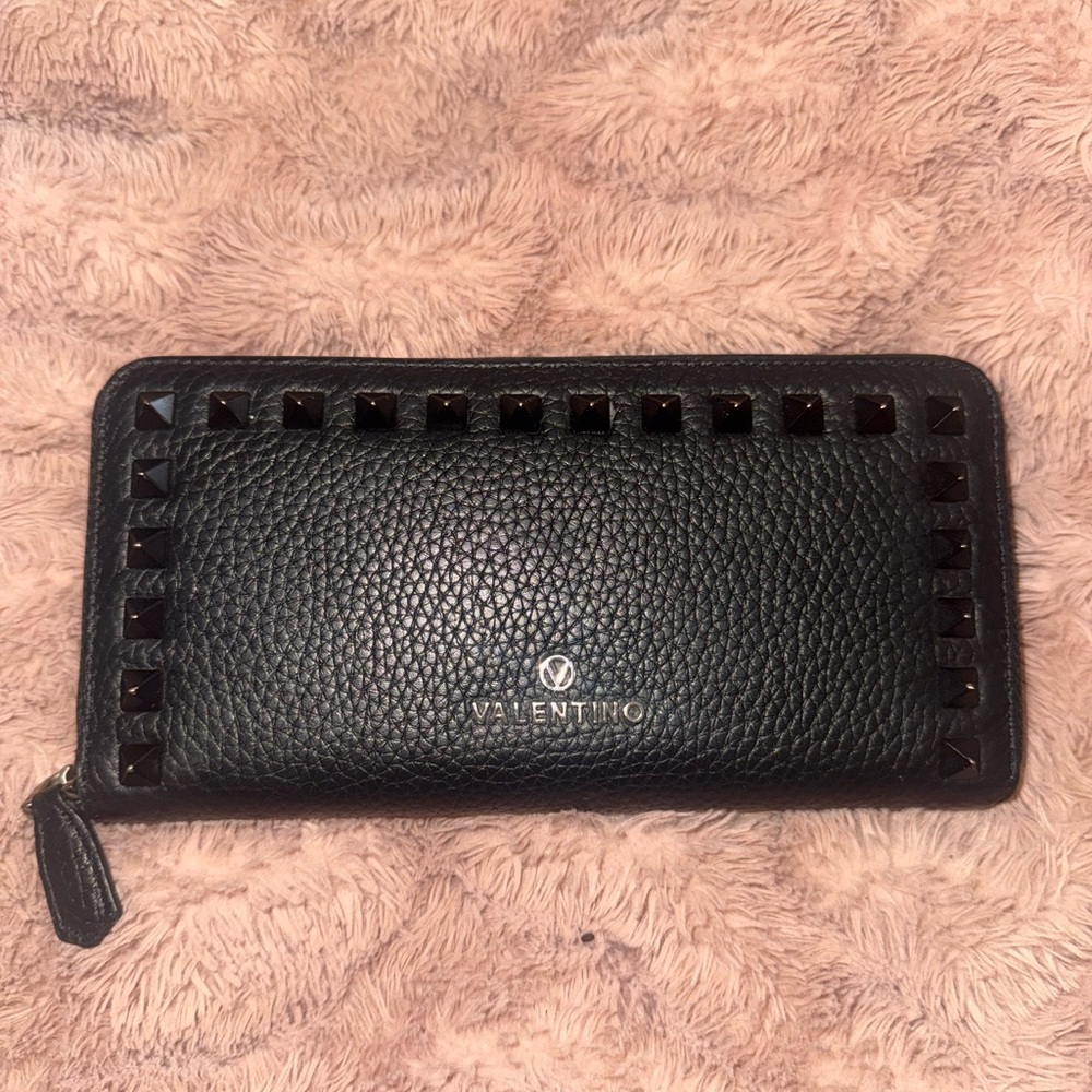Valentino Black Studded Wallet